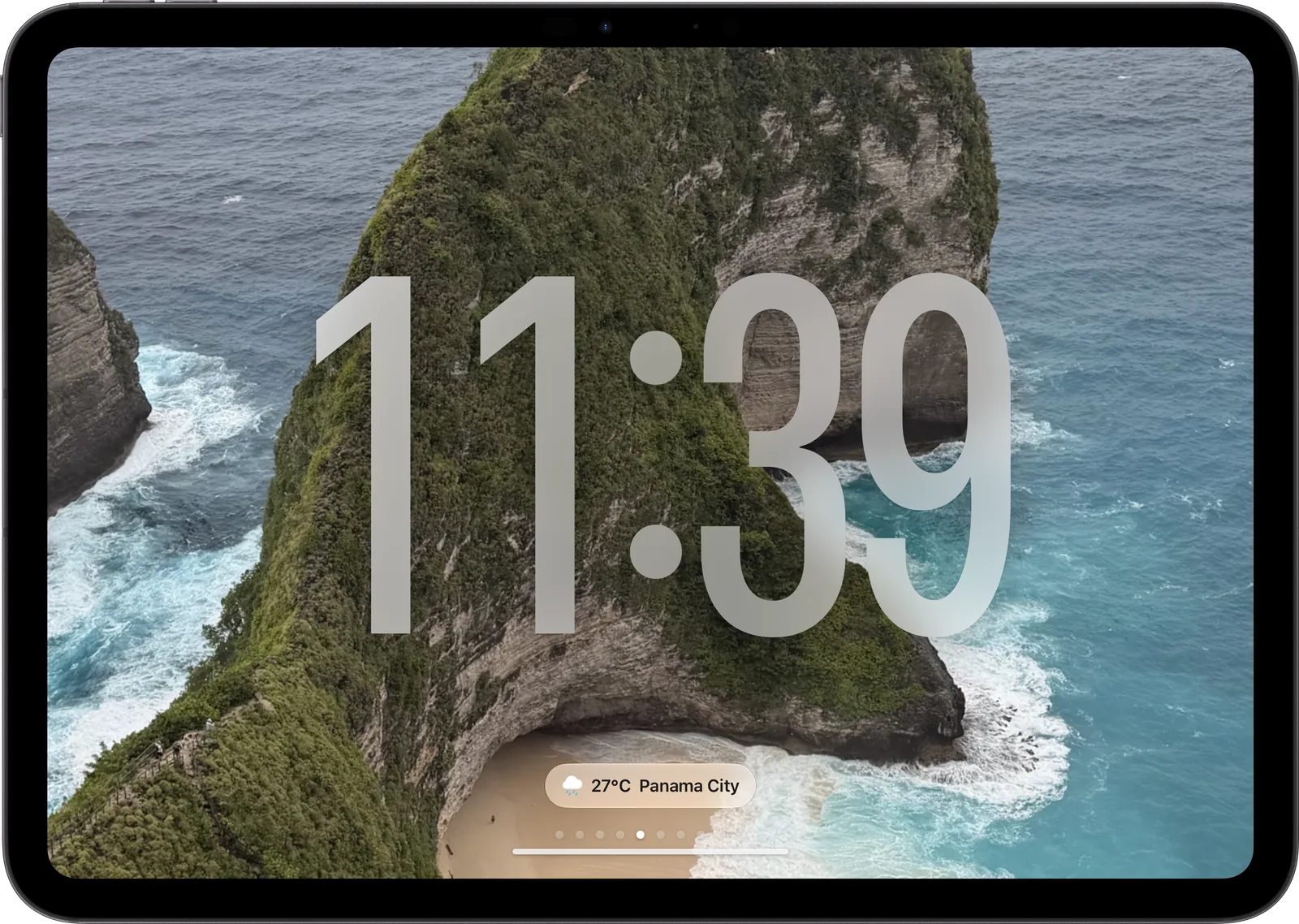 Photos face: time over a cliff and sea photo